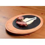 Porselen Plakalı Oval Ahşap Et Tahtası