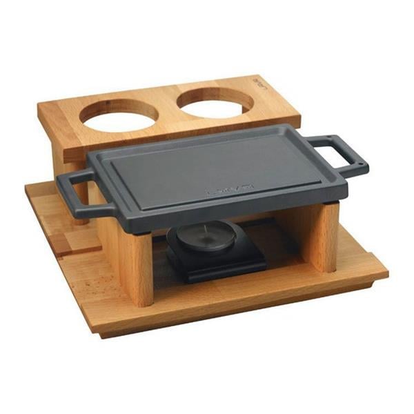 Ahşap Standlı Döküm Demir Dikdörtgen Hot Plate