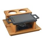 Ahşap Standlı Döküm Demir Dikdörtgen Hot Plate