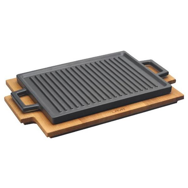 Ahşap Altlıklı Döküm Demir Dikdörtgen Hot Plate