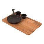 Ahşap Altlıklı Yuvarlak Saplı Tava