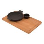 Ahşap Altlıklı Yuvarlak Kulplu Tava