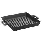 Metal Kulplu Döküm Demir Izgara Tava