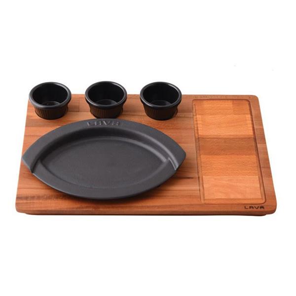 Ahşap Altlıklı Oval Servis Tabağı