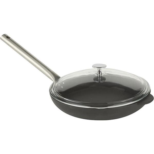 Cam Kapaklı Paslanmaz Saplı Kızartma Tavası