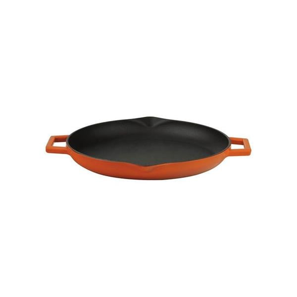 Metal Kulplu Demir Döküm Yuvarlak Kızartma Tavası