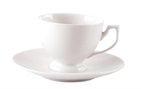 Porselen Beyaz Tabaklı Çay Fincanı 170Cc