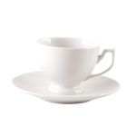 Porselen Beyaz Tabaklı Çay Fincanı 170Cc