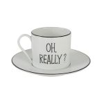 Porselen Be Happy Tabaklı Çay Fincanı 18