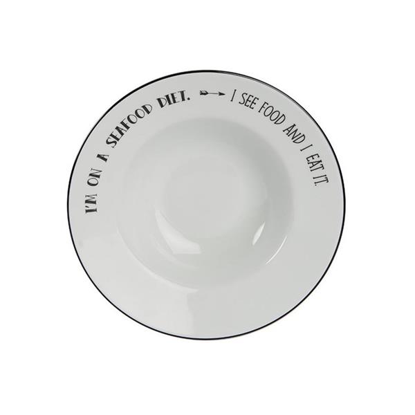 Porselen Be Happy Makarna Tabağı 25Cm  