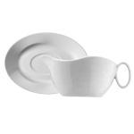 Porselen Nehir Sosluk ve Tabağı