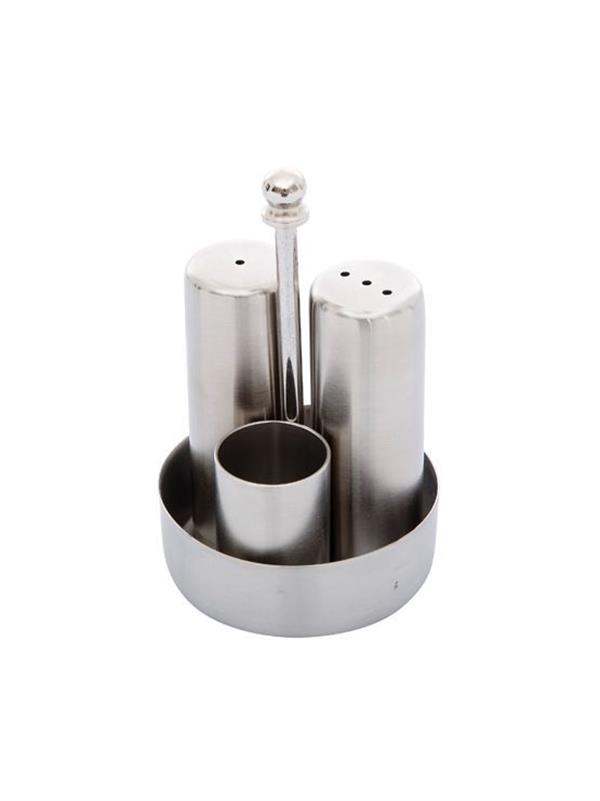 Galaxy Metal Stantlı Tuzluk Biberlik Seti