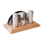 Galaxy Ahşap Stantlı Tuzluk Biberlik Seti