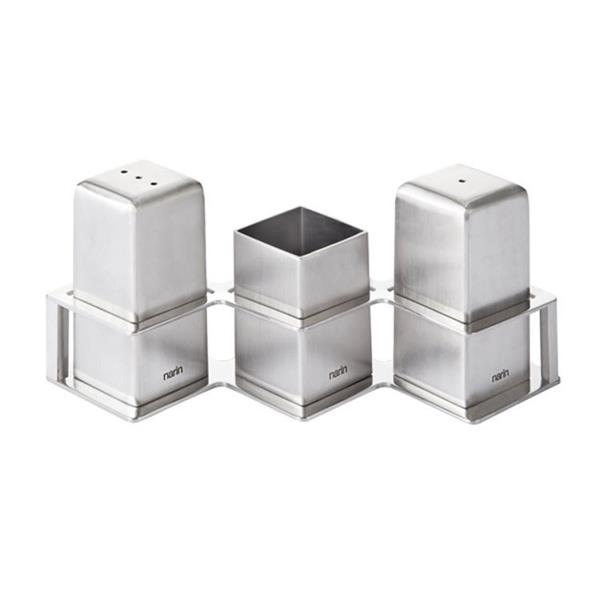 Kare Stantlı Tuzluk Biberlik Takımı