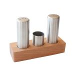 Galaxy - Ahşap Standlı Tuzluk & Biberlik Seti