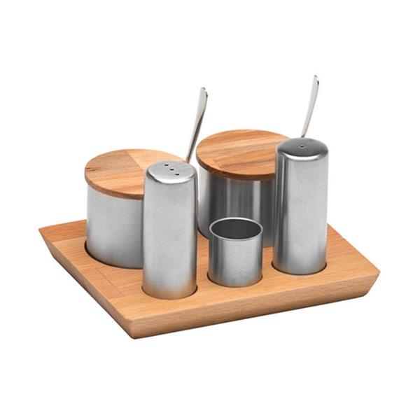 Galaxy Ahşap Tuzluk Biberlik Takımı