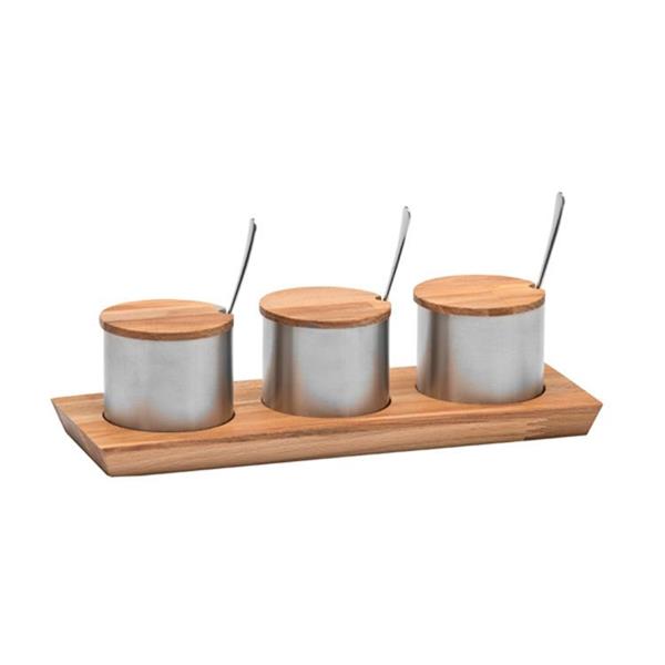 Ahşap Standlı Baharatlık