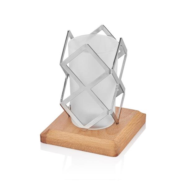 Ahşap Standlı Kare Mumluk