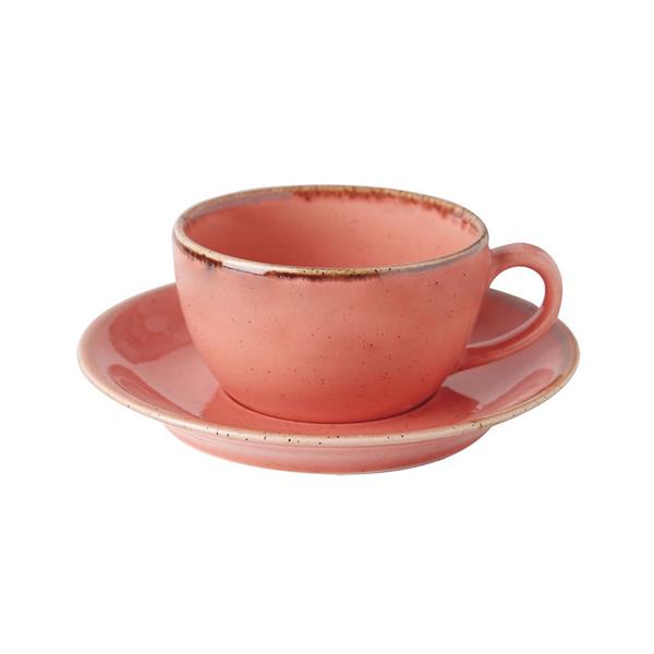 Porselen Seasons Turuncu Tabaklı Çay Fin