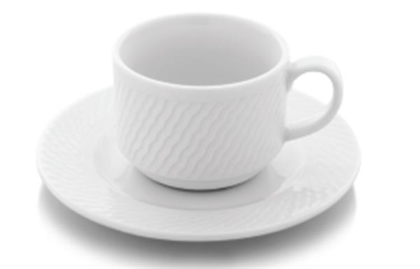 Porselen Panama Çay Fincanı ve Tabağı 180 cc