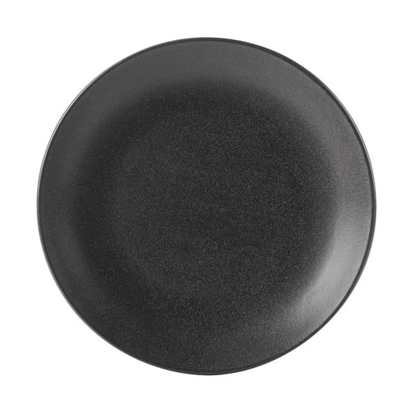 Porselen Seasons Siyah Düz Tabak 18Cm  