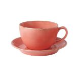 Porselen Seasons Turuncu Tabaklı Çay Fin