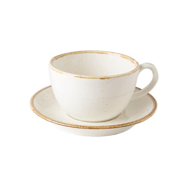 Porselen Seasons Bej Tabaklı Çay Fincanı