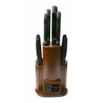 Eskitme Ahşaplı Mutfak Bıçak Seti