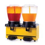 Panoramik Twin Manuel Fıskiyeli+Fıskiyeli Soğuk İçecek Dispenseri 22+22 Litre Sarı SS44.AY