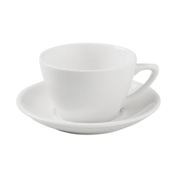 Porselen Bella Beyaz Tabaklı Çay Fincanı