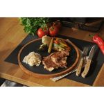 Bambu Altlıklı Yuvarlak Servis Tabağı