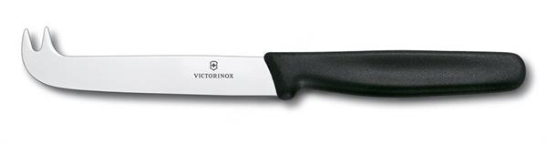 Siyah Saplı Çatal Tip Peynir Bıçağı 11 cm