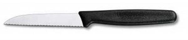 Siyah Saplı Tırtıklı Soyma Bıçağı 8 cm