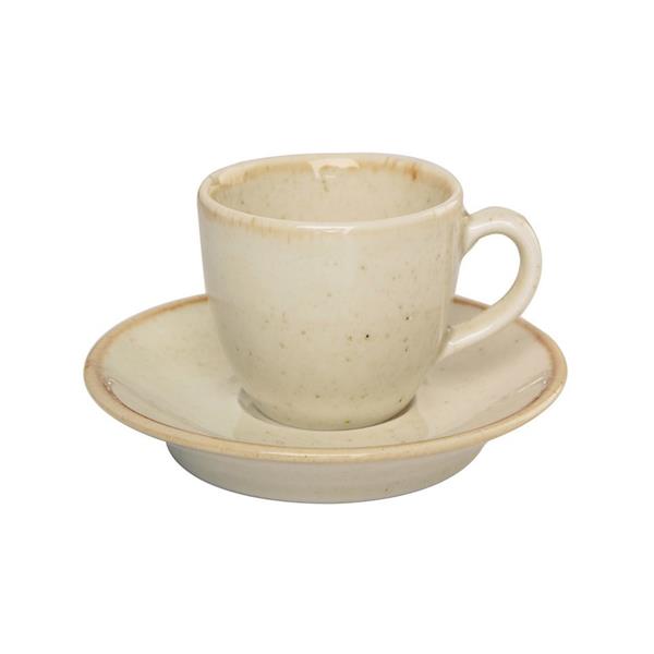 Porselen Seasons Sarı Tabaklı Kahve Finc