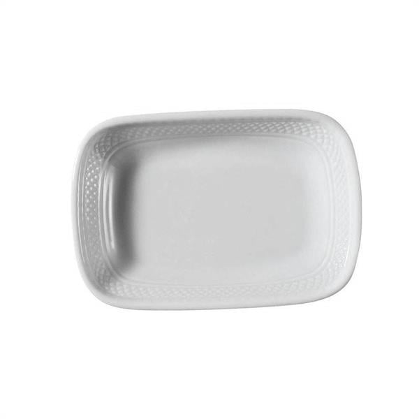 Porselen Zümrüt Kare Kayık Tabak