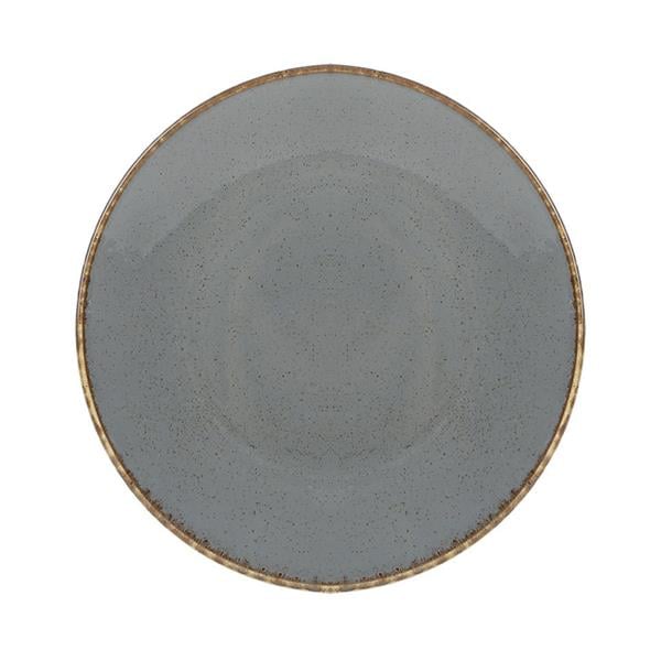 Porselen Seasons Koyu Gri Düz Tabak 18Cm