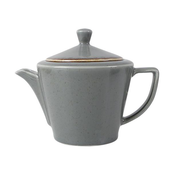 Porselen Seasons Koyu Gri Kapaklı Demlik
