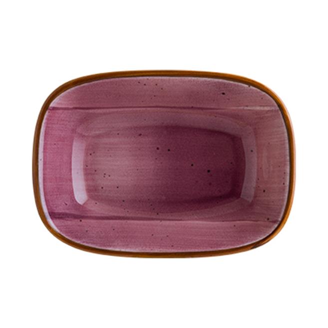 Bonna Aura Blackberry Dikdörtgen Kayık Tabak 14 cm