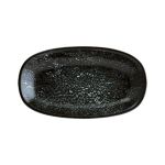 Bonna Cosmos Black Gourmet Oval Kayık Tabak 24 cm