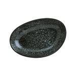 Bonna Cosmos Black Vago Oval Kayık Tabak 15 cm