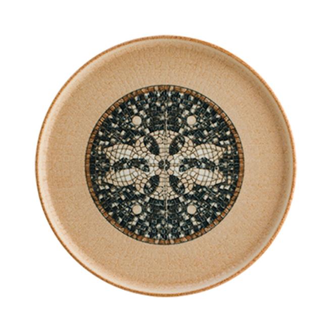 Bonna Mezopotamya Mozaik Kahve Hygge Düz Tabak 22 cm