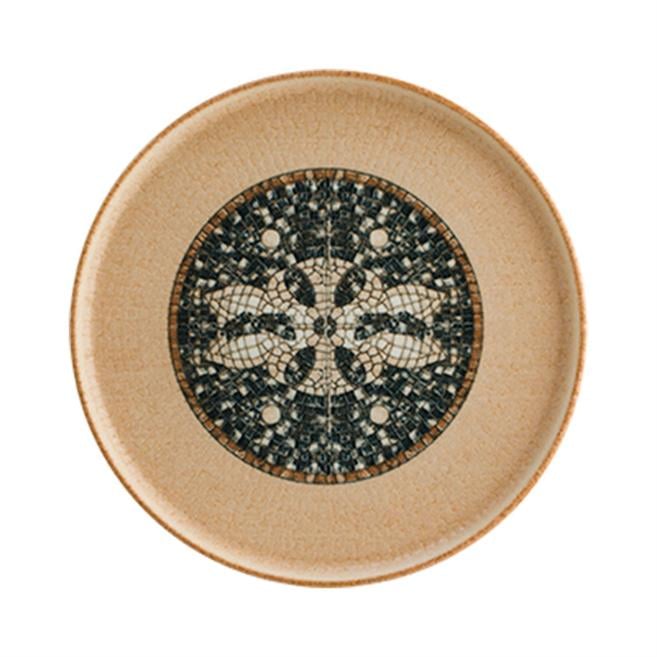Bonna Mezopotamya Mozaik Kahve Hygge Düz Tabak 28 cm