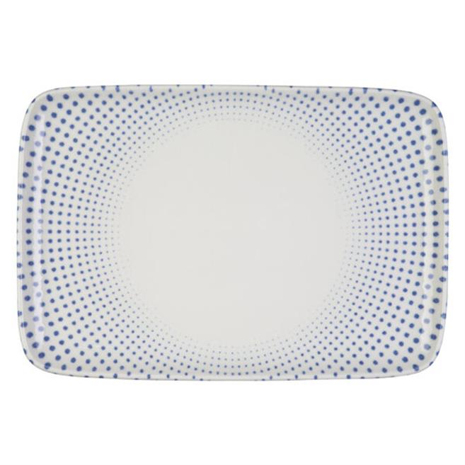 Porser Harmony Blue Quadro Dikdörtgen Tabak 37 cm