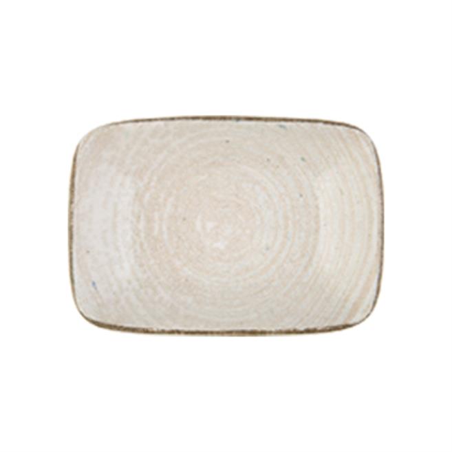 Porser Mocha Quadro Dikdörtgen Kayık Tabak 12 cm