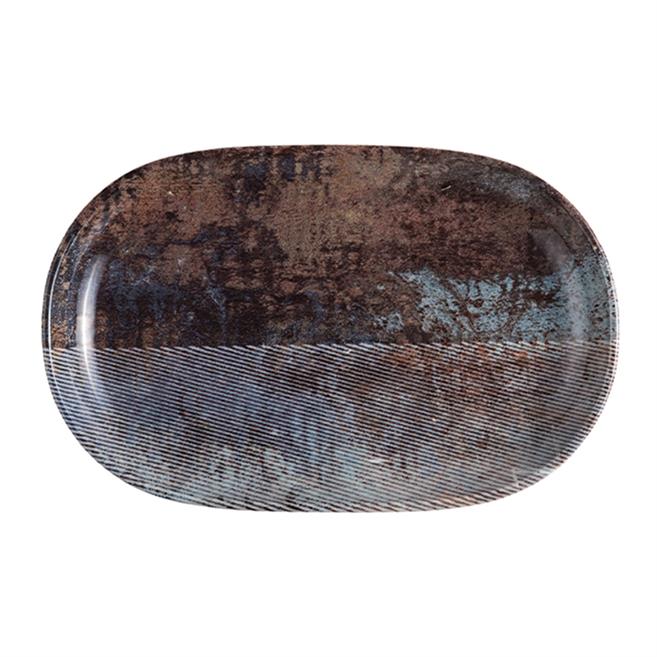 Porser Oxida Oval Kayık Tabak 33 cm