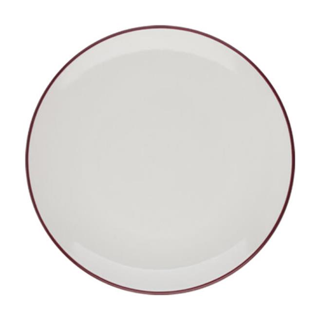 Porser Modest Maroon Lona Düz Tabak 15 cm