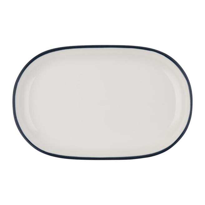 Porser Modest Navy Oval Kayık Tabak 28 cm