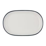 Porser Modesy Navy Oval Kayık Tabak 37 cm