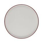 Porser Modest Maroon Stolt Düz Tabak 21 cm