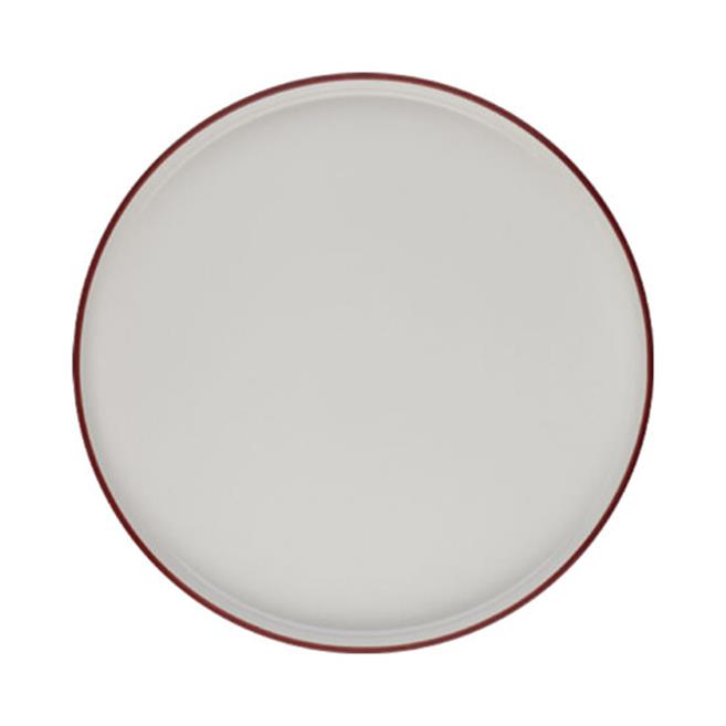 Porser Modest Maroon Stolt Düz Tabak 25,5 cm